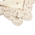 thumbnail image 3 of Bgsha White Embroidered Lace Table Cloth Floral Tablecloth Wedding Party Satin Fabric, 3 of 9