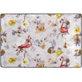 thumbnail image 4 of Dreamtimes Vintage Floral Flamingo Area Rug 72x48in Spring Flower Non-Slip Floor Carpet Comfort Floor Mats Decor for Indoor Living Dining Room and Bedroom Area, 4 of 7