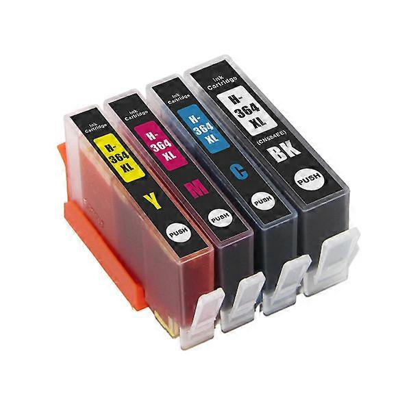 1 compatible set of 4 HP 364 (HP364XL) ink cartridges