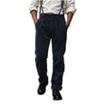 thumbnail image 2 of Jerdar Men's Corduroy Dress Pants Straight Leg Button Zip Fly Solid Color Business Casual Office Work Commute Trousers Classic Fit Formal Slacks Long Pants, 2 of 9