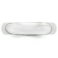 thumbnail image 3 of 14k White Gold Solid Polished Half Round 5mm-Half-Round Band Ring Size 11 -  Jewelry Gift for Mom, 3 of 4
