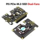 thumbnail image 2 of Para 5 PCIe A M.2 NVMe SSD HAT 3 en 1 con Ventilador Doble Gen2 Gen3 para SSD NVMe M.2 M-Key 2230 2242 2260 2280, 2 of 6