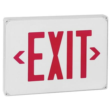 Royal Pacific LED Exit Light with Battery Cold Weather in Red