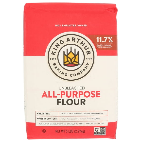Pack of 8, King Arthur Unbleached All-Purpose Flour, 5 lb