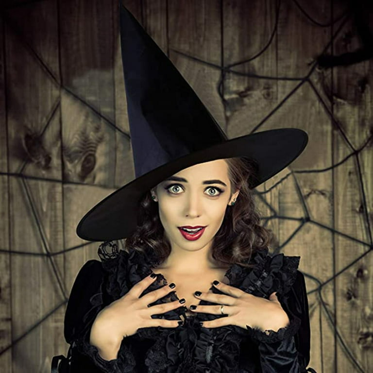 IVEMOULODEC Halloween Witch Hat For Women Men, 3D Skull Hand Wizard Hat Pointed Cap Cosplay Costume Accessories