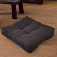 thumbnail image 4 of Cojín de silla grueso suave almohadillas de asiento cojín de asiento de color sólido relleno de Pp almohada cómoda cálida para cama de oficina Negro Soledad cojines de asiento, 4 of 10
