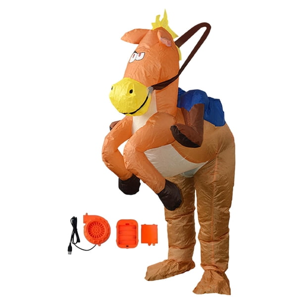 Disfraz de caballo inflable para fiesta, disfraces, actuaciones en el escenario y vacaciones. para adultos