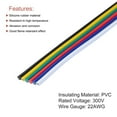 thumbnail image 3 of Unique Bargains 22 AWG Flat Ribbon Wire, LED Extension Cable 6 Pin, 39.4Ft Long 0.067' Dia 6 Color RGB Cable, Internal Wiring, 3 of 7