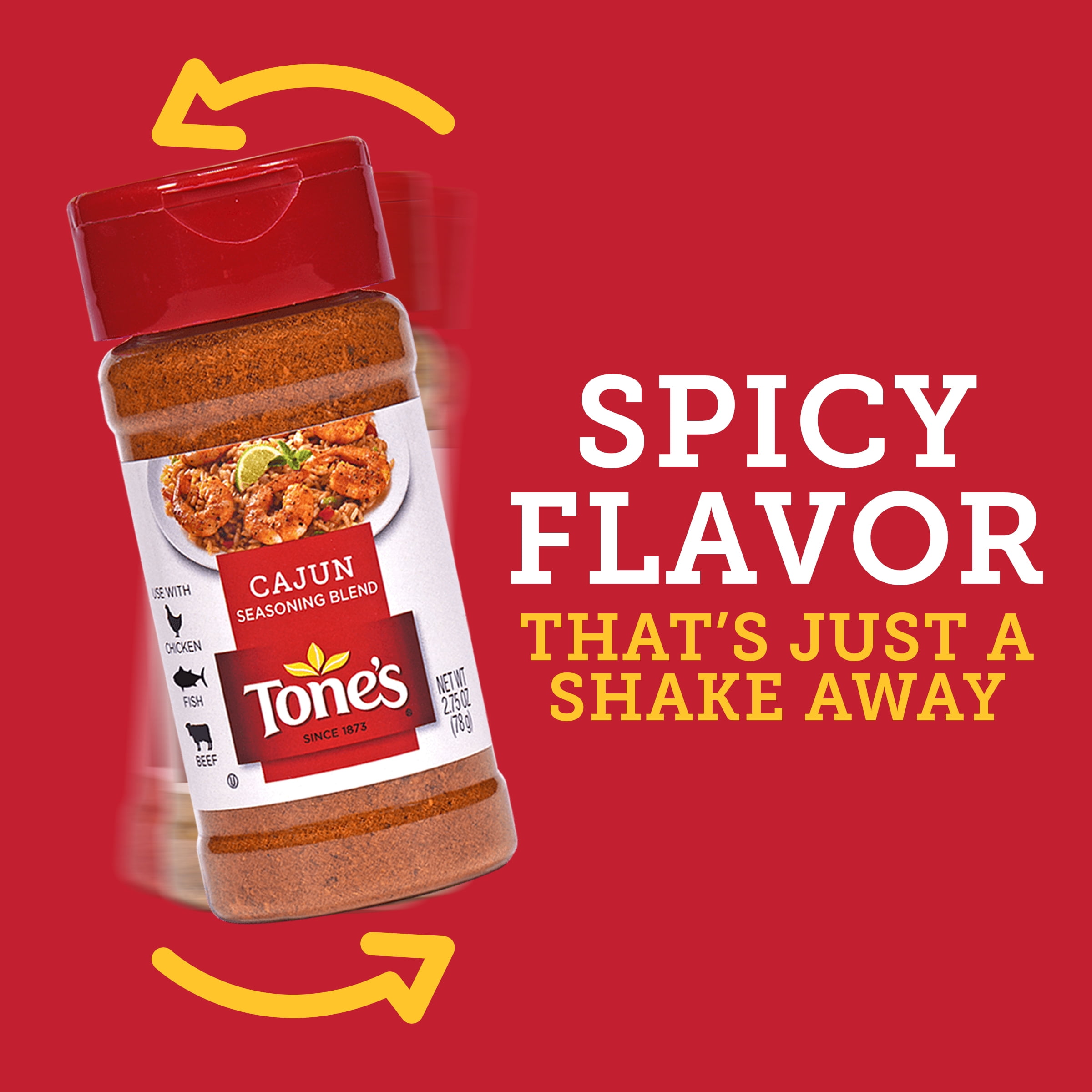 (3 pack) Tone's Cajun Seasoning Blend, 2.75 oz