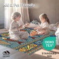 thumbnail image 4 of ODIKA 3'x5' Machine Washable Non-Slip Area Rug, East Urban Vibrant Lake House Fish Decorative Blue High Traffic Rug with Pad, Blue, 2718, 4 of 8