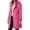 Hot Pink, variant on Women's Wool Blend Overcoat Hooded Double Breasted Long Sleeve Mid Length Lapel Collar Jacket Dressy Elegant Fall Winter Outerwear with Pockets Khaki