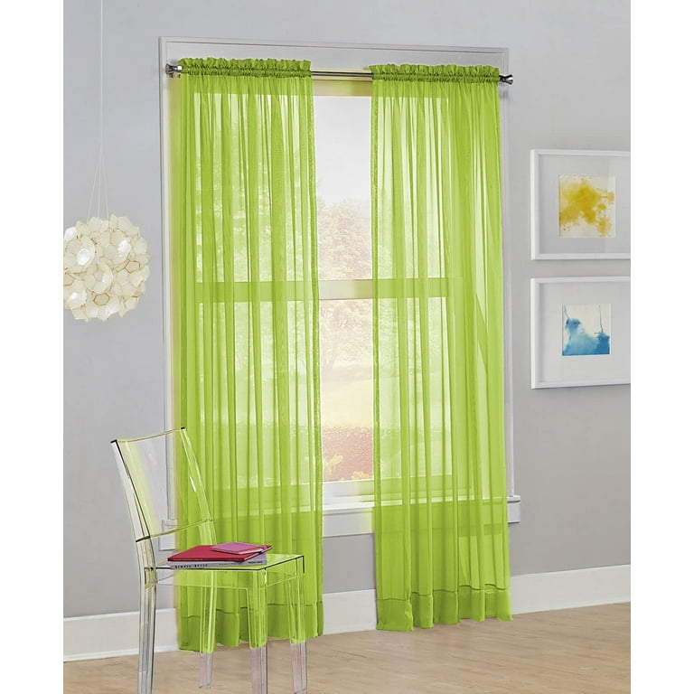 No. 918 Siren Voile Sheer Rod Pocket Curtain Panel, 59