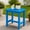 Bright Blue, variant on Y&M Outdoor Side Table, HDPE Patio End Table for Adirondack Chair, Weather Resistant Small Accent Table, Aruba Blue, Double Layer