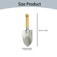 thumbnail image 3 of HJQEQVD Garden Hand Trowel Heavy Duty Polished Stainless Steel Garden Shovels with Wood Handle Small Gardening Hand Tools for Digging Planting Measure Transplanting,Silver One Size, 3 of 7