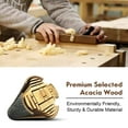 thumbnail image 4 of Gymax Picnic Table Set Acacia Wood 3 Piece Table Bench Outdoor Patio, 4 of 9