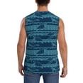 thumbnail image 4 of Bixox Men's Turtles and Waves Printed Shirt Sleeveless Fitness Tank Top-Large, 4 of 7