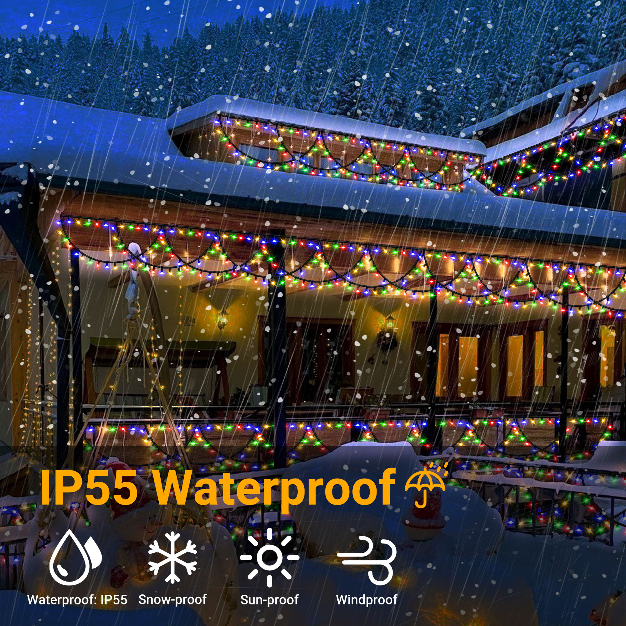 Daybetter 80ft 760-LED Multicolor Christmas Icicle Lights photo 3