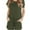 Green, variant on Idoravan Women's Plus Size Tops Casual Women Fashion Short Sleeve O-Neck Loose short Pants Solid Jumpsuit Bodysu