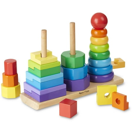 Melissa and Doug Geometric Stacker Toddler Toy