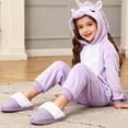 thumbnail image 5 of Kids Plush Fuzzy Slippers for Toddler Boys & Girls, Soft Warm Winter House Shoes, Non-Slip Thick Sole Bedroom Slides for Little Kid & Big Kid, 5 of 6