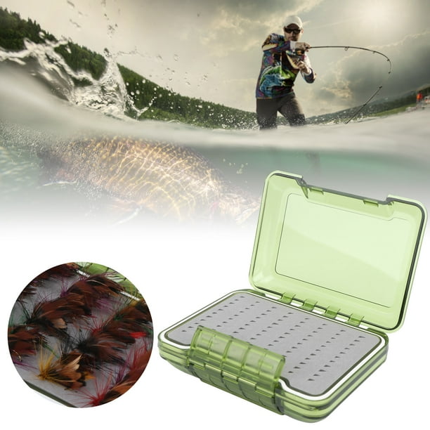 LAFGUR Fly Box,Flies Storage,Fishing Fly Box Double Side Waterproof  Transparent Cover Tackle Storage Flies Assortment