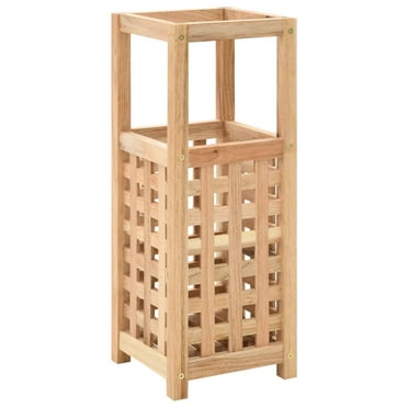 vidaXL Umbrella Stand Walnut wood Solid walnut wood and plywood Small