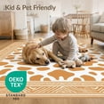 thumbnail image 4 of ODIKA 8'x10' Washable Area Rug Durable, Non-Slip Spotted Boho Bordered Fabric Table Bathroom Long Placemat Cow Refined Structured for Living Room, Under Sectional, Family, 4 of 7