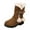 /g1Brown88, variant on MEZZALL Kids High Boots Sports Outdoor Fashion Autumn Children Girls Solid Color Shoes Flat Thick Bottom Non- Easy To Wear PU Upper Comfortable Boots Stylish Footwear
