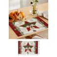 thumbnail image 7 of Christmas Red Wood Grain Kitchen Dining Table r Accessories 4/6pcs Placemat Heat Resistant Tableware Pads Mats, 7 of 7