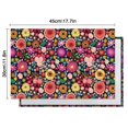 thumbnail image 5 of Pioneer Flower Floral Print Pattern Summer Placemats Table Placemats Set Of 6-Linen Kitchen Washable Placemats Table Mats 12x18 Inch Non-Slip Heat Resistant, 5 of 5