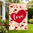 thumbnail image 6 of Aufmer 4 Pcs Valentine's Day Themed Reversible Garden Flag, Double Sided Outdoor Decor for Porch Patio, Holiday Welcome Banner for Yard Display, Seasonal Home Decoration with Linen Material, 6 of 6