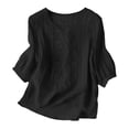 thumbnail image 6 of Shirts For Women Fashionable Casual Solid Color Pleated Cotton And Linen Tops Shirts And T Shirts Long Sleeve Shirts For Women, 6 of 6