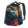 thumbnail image 1 of Disketp Colorful Flower Goat Mochila Escolar de Gran Capacidad y Peso Ligero, Mochila de Viaje Ideal para Escuela, Trabajo y Uso Diario, Cómoda y con Estilo, 1 of 8