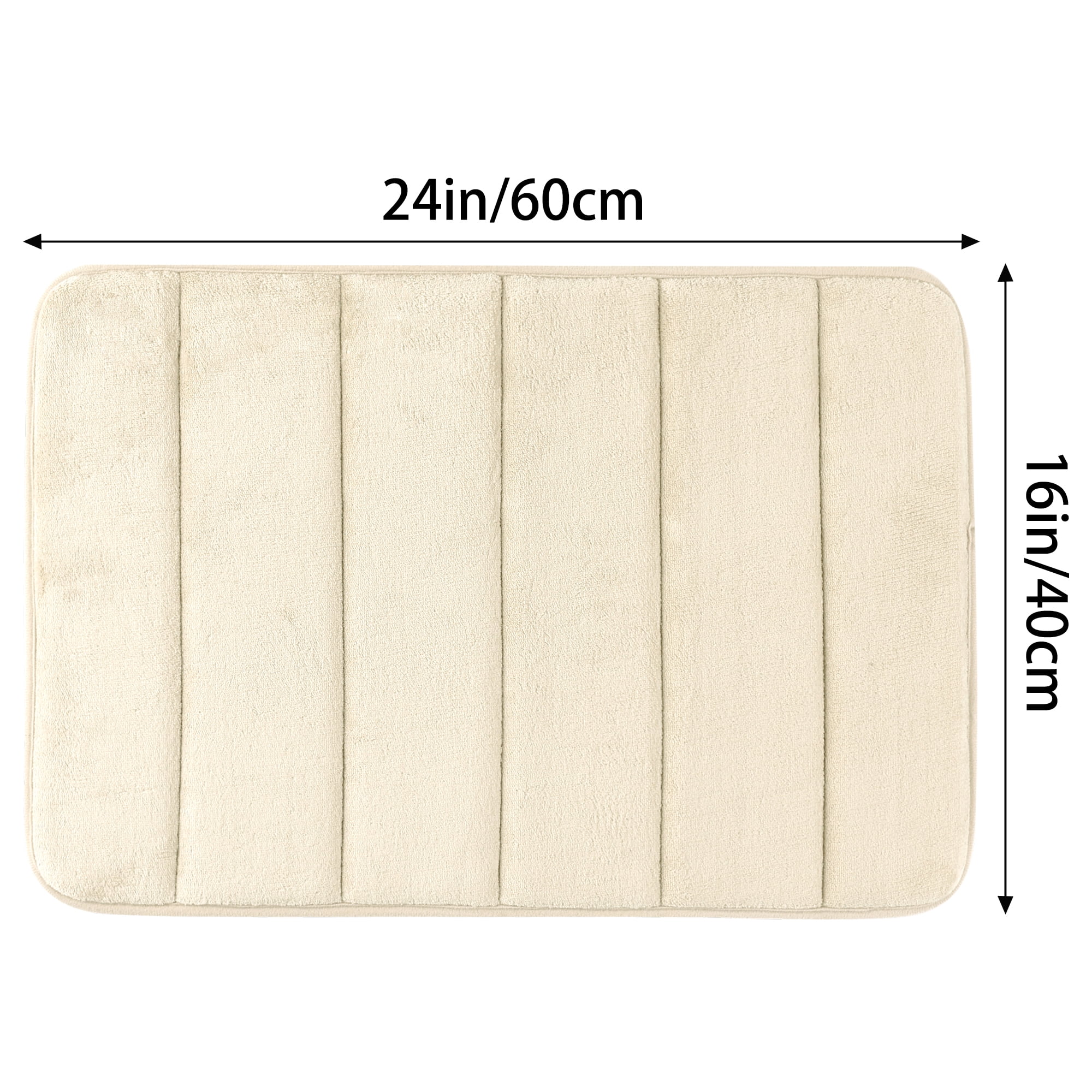Unique Bargains 2 Pcs Soft Thick Absorbent Quick Dry Bathroom Bath Rugs Non Slip Khaki/Brown 16" x 24"