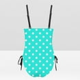thumbnail image 6 of ylioge Womens Swimsuits One-Piece Tankinis Polka Dot Printed Bathing Suits Full-Coverage Push Up Drawstring High-Cut Swimwear Swimsuits, 6 of 6
