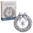 thumbnail image 2 of EaseDay DIY Winter Snowflake Pearl Wreath Craft Kit Festive Holiday Art Set Home Porch Wall Hanging Decoration Handcrafted Gift for Adults and Families Winter Season, 2 of 5