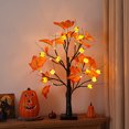 thumbnail image 1 of 24 Inches Halloween Tree with Light LED Glowing Tree with Ghost/Pimpkin/Eyeball Light for Indoor Home Table Decor, 1 of 7