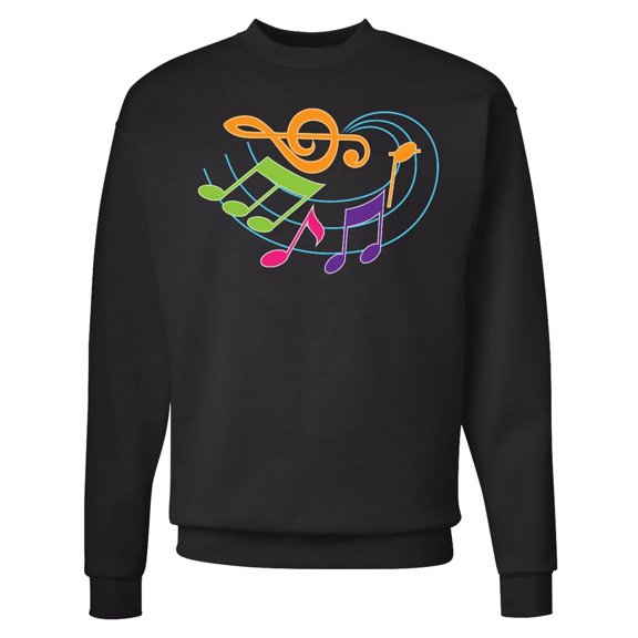 Inktastic Music Notes Musical Adult Sweatshirt