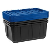 IRIS 27 Gal. Plastic Storage Bins with Lids, Latching Totes, Heavy Duty Containers 4Pk