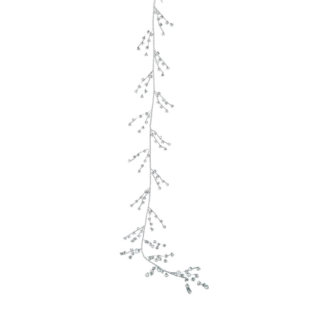 Christmas Tree Garland 120 cm Acrylic Crystal and Pearl Bead String for Holiday Decor