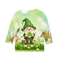 thumbnail image 6 of Girls St Patricks Day Shirt Multicolor Shamrock Print 3/4 Sleeve T-Shirt for Kids Little Big Girls,Size 9, 6 of 6