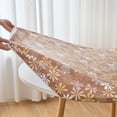 thumbnail image 4 of MKDER-Oval Nappe en Vinyle à Bord Élastique avec Support en Flanelle – Nappe Ajustée en PVC Imperméable et Anti-Huile avec Couverture en Plastique (Convient aux Tables jusqu'à 42 Pouces L x 60 Pouces H), 4 of 4