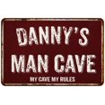 thumbnail image 1 of DANNY'S Man Cave Red Grunge Sign Metal 8x12 Decor 208120003147, 1 of 1
