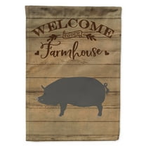 Caroline's Treasures CK6877GF Berkshire Pig Welcome Flag Garden Size , Small, multicolor