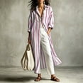 thumbnail image 4 of Bxsruta Womens Maxi Shirt Dress Long Sleeve Button Down Casual Casual Vacation Beachwear, 4 of 8