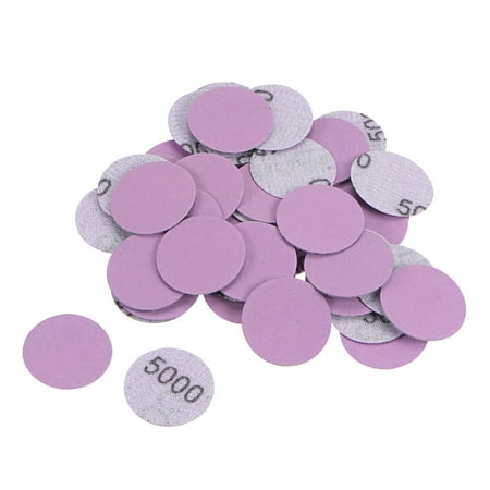 

50 Pack 1-Inch Purple Sanding Discs 5000 Grits Hook & Loop Professional Aluminum Oxide Sandpaper Mini Size
