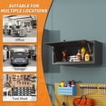 thumbnail image 2 of Metal Storage Cabinet, Wall-Mounted Hanging Storage Cabinet with Lockable 2 Doors And 1 Open Drawer, Adjustable Shelf, Floating Wall Cabinet For Garage, 2 of 9