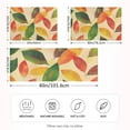 thumbnail image 2 of Yayeee Pillowcase Standard Size Set of 2 Satin Wrinkle Resistant Pillow Case, Green Retro Autumn Leaves, 2 of 7