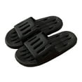thumbnail image 2 of Viluyesy Mens Shower Bedroom Slide Slippers, Lightweight Anti-Slip Soft Sole Comfort Indoor Outdoor Slides Shoes Black, 2 of 5