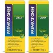 Preparation H Multi Symptoms Relief with Aloe, Hemorrhoidal Cream Tube, 0.9 oz, 2 Pack